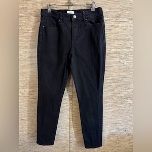 Ann Taylor LOFT Skinny Jeans Women Size 8 Black Stretch Mid Rise